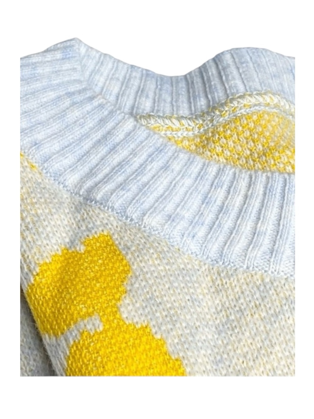 new Wildfox  Pasta Delices Vineyard Intarsia Knit Sweater  Yellow Print  S - Picture 11 of 16
